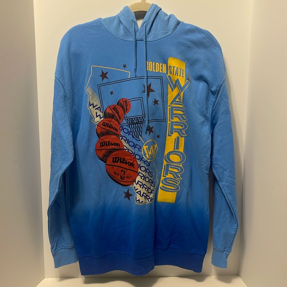 NBA Golden State Warriors Hoodies Women’s Blue Pullover Basketball Graphic
